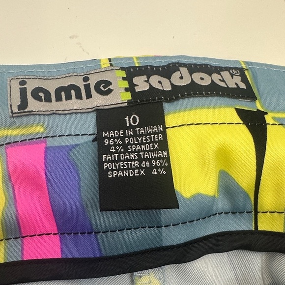 Jamie Sadock Geometric Blue Golf Shorts Size 10 - Picture 3 of 11